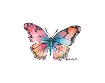 Watercolor Wings Butterfly Sticker | Colorful Butterflies | Butterfly Wings | Nature Lovers | Unique Design | Butterfly Art | Color Wings