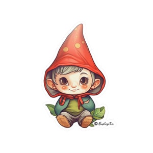 Enchanted Gnome Sticker | Cute Garden Gnome Sticker | Whimsical Magical Gnome Art | Gifts for Gnome Lovers | Unique, Adorable Art