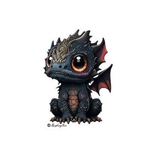 Cute Dragon Sticker | Mythical Creature | Fantasy Art | Dragon Sticker | Laptop Sticker | Fantasy Lover | Dragon Mom | Dragon Lover