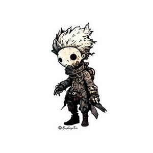 GhostPunk Character | Spooky Punk Stickers | Edgy Cute Art | Creepy Cuteness | Macabre | Eerie | Cute and Creepy | Horror Stickers