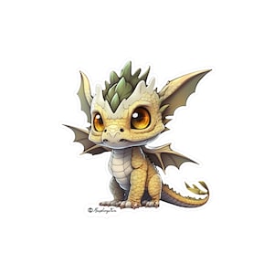 Cute Dragon Sticker | Mythical Creature | Fantasy Art | Dragon Sticker | Laptop Sticker | Fantasy Lover | Dragon Mom | Dragon Lover