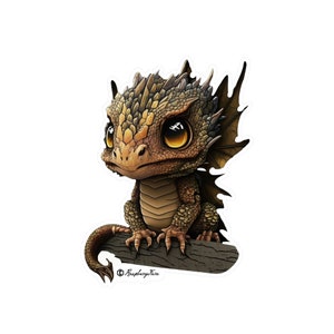 Cute Dragon Sticker | Mythical Creature | Fantasy Art | Dragon Sticker | Laptop Sticker | Fantasy Lover | Dragon Mom | Dragon Lover