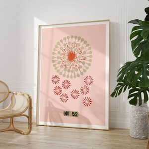 Abstract Fireworks Geometric Art, Eclectic Wall Art, Pastel Room Decor