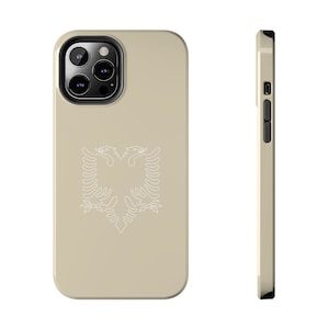 Beige Neutral Albanian Flag Phone Case