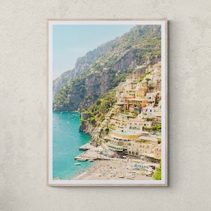 Fine Art Amalfiküste Druck - Positano Italien Strand Eingerahmt Wand Kunst Reise Fine Art Fotografie Print Wohnkultur