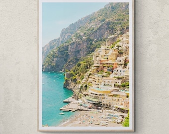 Fine Art Amalfi Coast Print - Positano Italy Beach Framed Wall Art Travel Fine Art Photography Print Home Decor