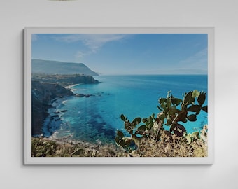 Fine Art Italy Coastal Print -  Calabria Italy Sea Landscape Fine Art Photography Wall Decor