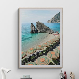 Fine Art Italy Beach Print - Beach Day in Cinque Terre Italy Framed Photography Print - Monterosso al Mare Italy Coastal Wall Decor