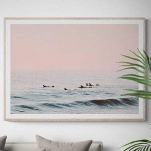 Fine Art Ocean Surf Print - Vintage Minimalist Beach House Framed Fine Art Photography - California Coastal Wall Decor