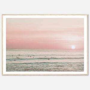 Fine Art Photography Ocean Surf Print - Vintage Minimalist Beach House Framed Fine Art Photography - Coastal Wall Decor