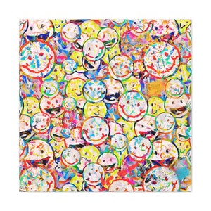 Abstract Art with Emoji Faces - Colorful and Fun Wall Decor for Modern Loft Decor