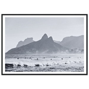Fine Art Zwart-wit Surf Print - Rio de Janeiro Surfen Strand Fine Art Photography - Braziliaanse Surf Wall Decor