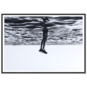 Fine Art Black and White Photography Print - Ocean Dive Beach Lifestyle Framed Fine Art Photography Home Wall Decor