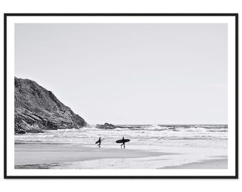 Fine art Minimalist Surf Print - Framed Fine Art Black and White Photography - Coastal Wall Art Home Decor