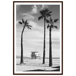 Lámina con palmeras de Venice Beach - Fotografía en blanco y negro de California enmarcada - Decoración costera para el hogar imagen 7