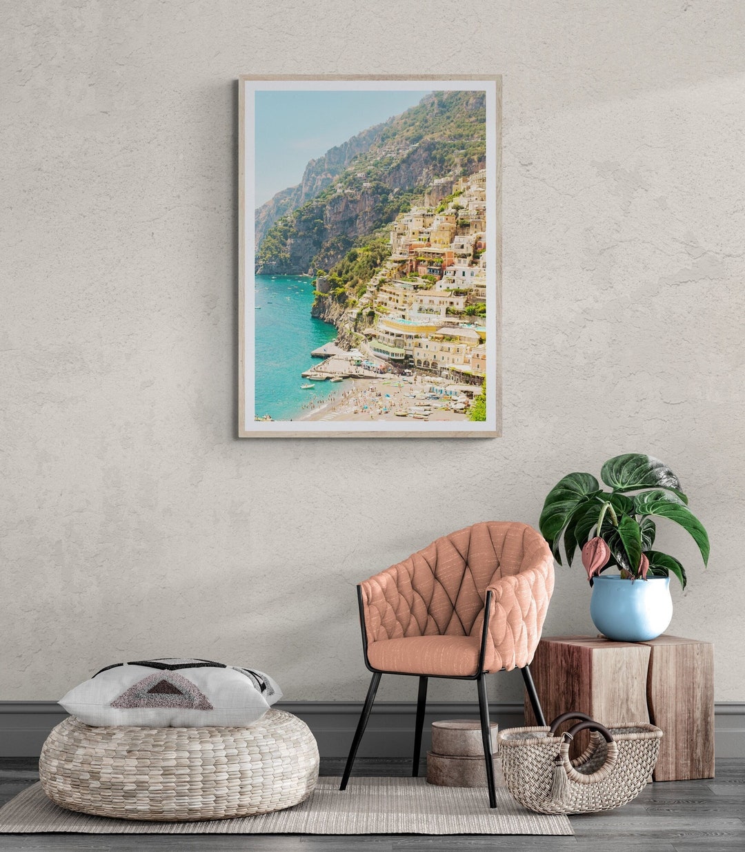 Fine Art Amalfi Coast Print Positano Italy Beach Framed Wall Art Travel ...