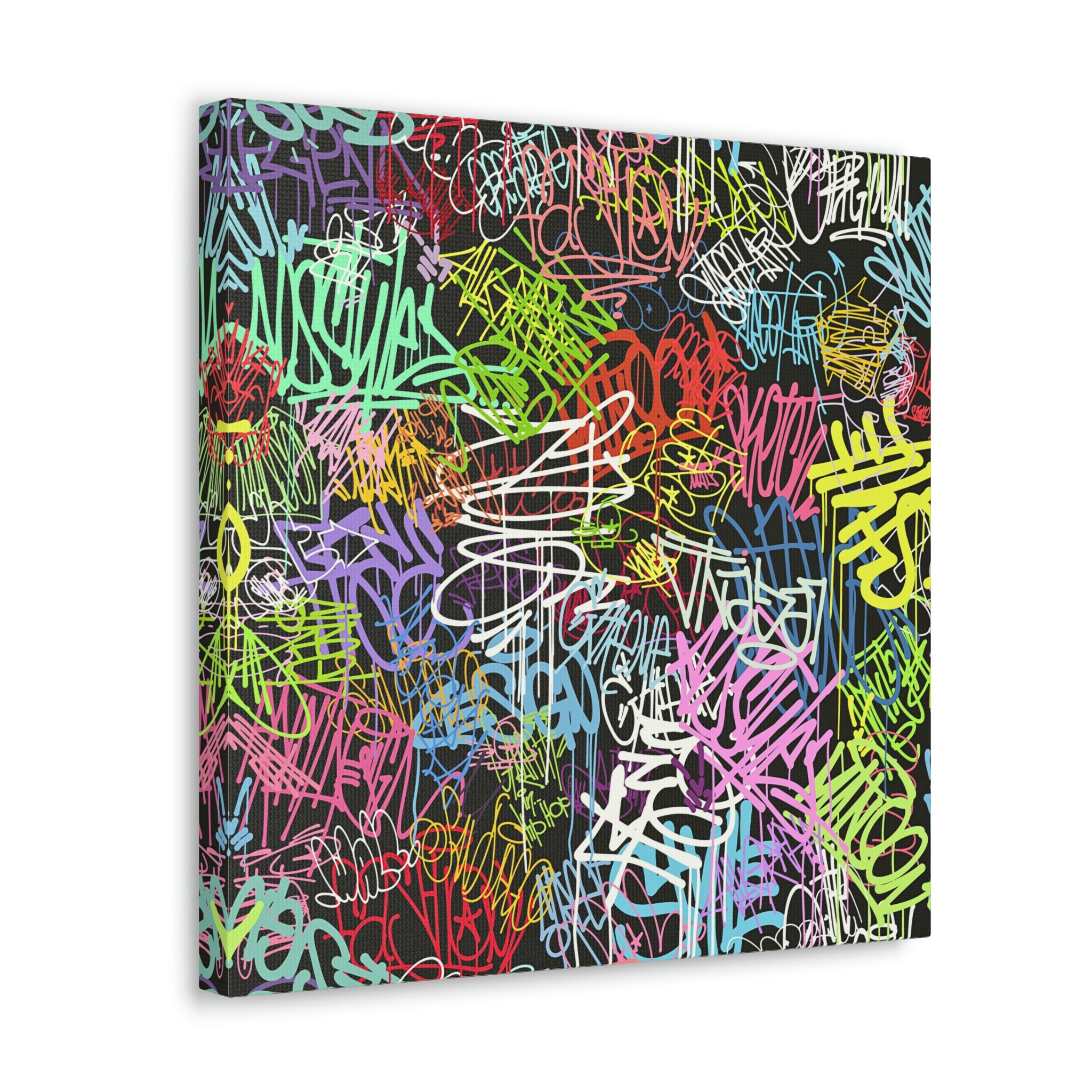 Graffiti Canvas Art Print – Colorful Abstract Street Art - Etsy