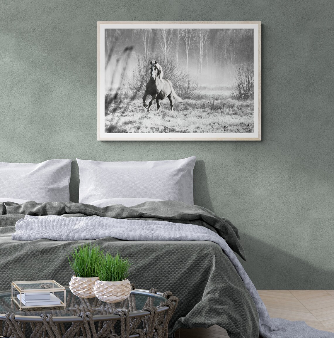 Framed Wild Horse Photography – Black and White Fine Art Print - Etsy