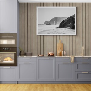 Fine Art Black and White Photography Print - Algarve Coastline Minimalist Framed Print - Portugal Beach and Cliffs Wall Art - Home Decor image 6