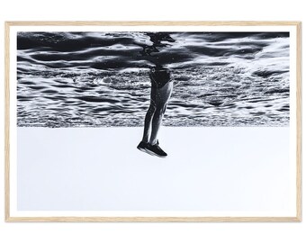 ファインアートの白黒写真プリント - オーシャンダイブビーチライフ