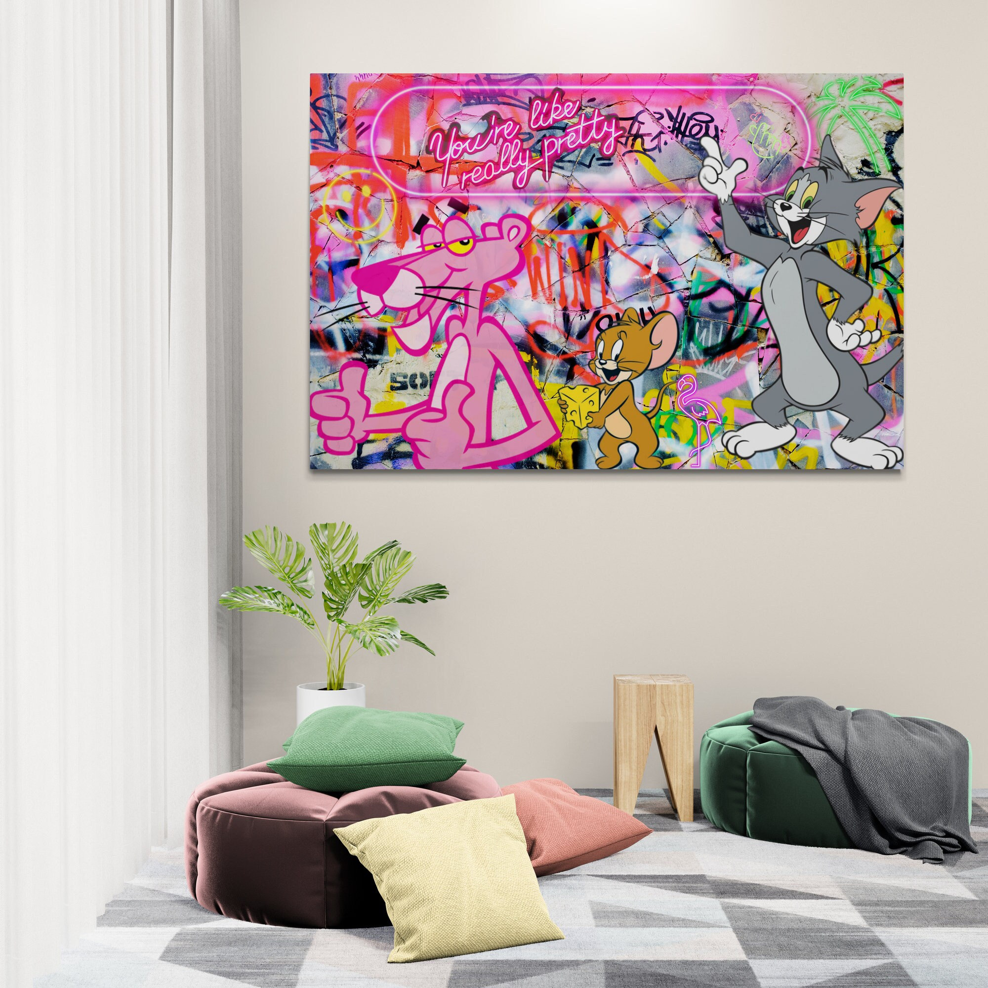 Tom & Jerry X LV , 60 by 90 cm , #painting #art
