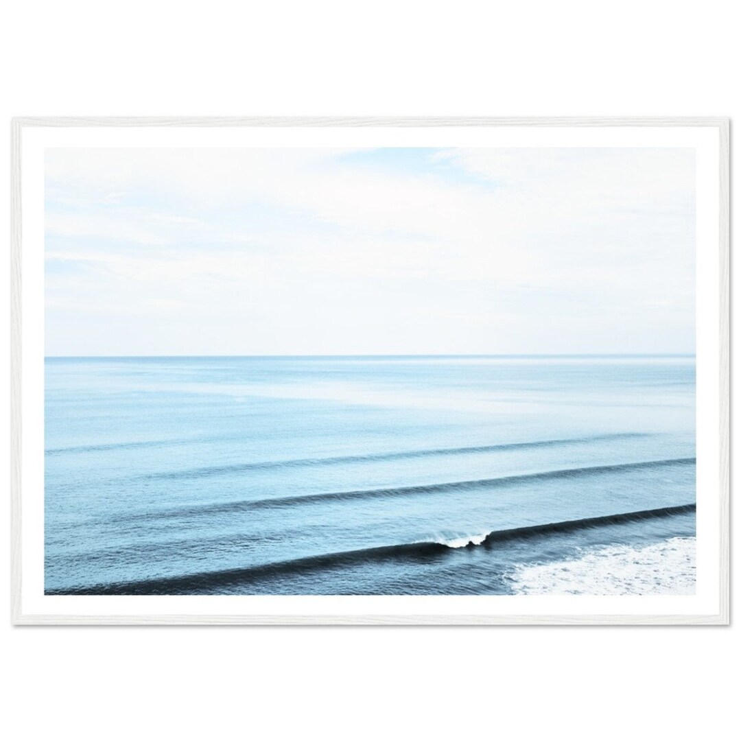 Fine Art Ocean Surf Print Minimalist Ocean Waves Print Beach House