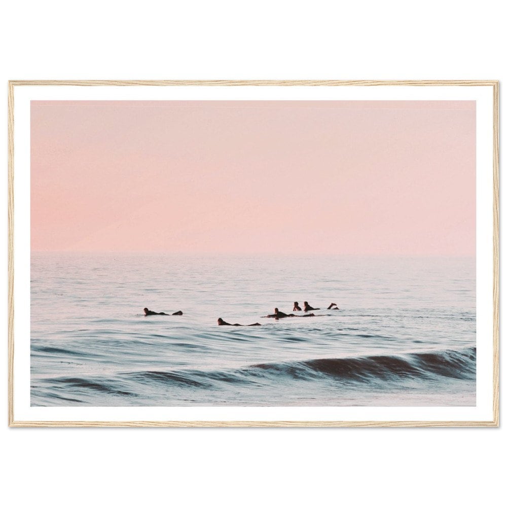 Fine Art Ocean Surf Print - Vintage Minimalist Beach House Framed Fine Art Photography - California Coastal Wall Decor