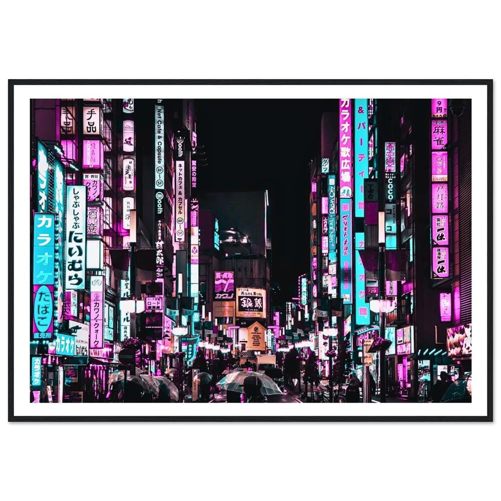 Tokyo Japan Neon Lights Art - Etsy