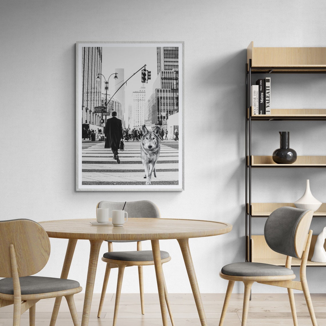 Fine Art Black and White New York Print - Wolf in New York Streets ...