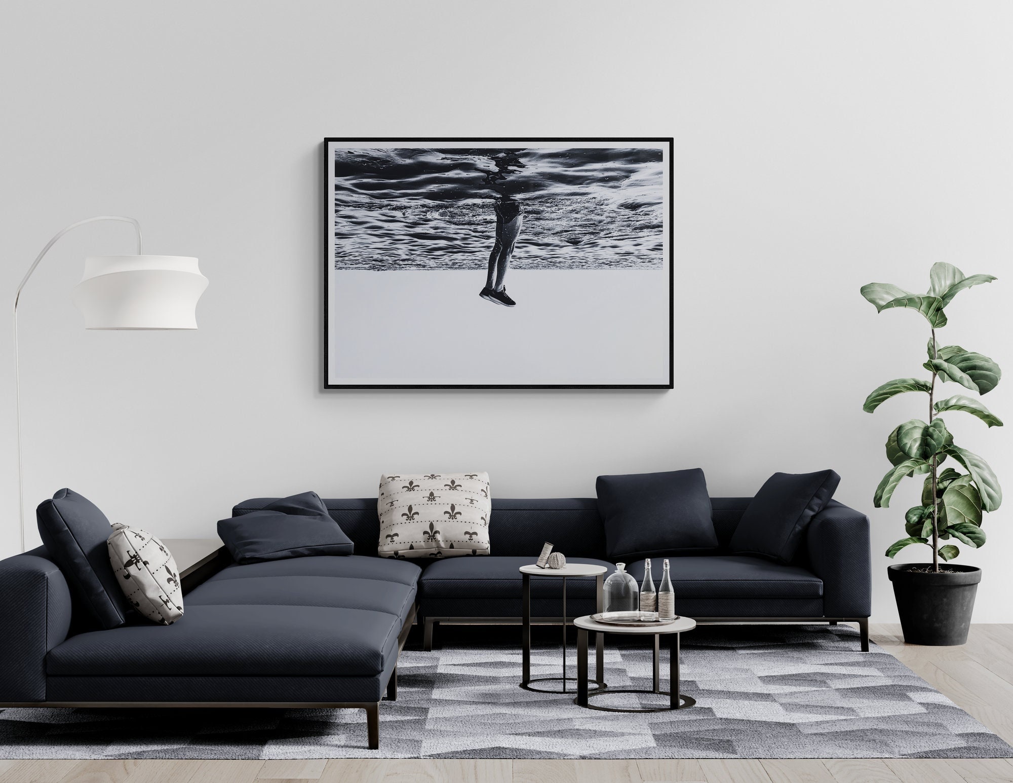Fine Art Black and White Photography Print - Ocean Dive Beach Lifestyle ...