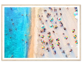 Fine Art Beach Photography Print - Aerial Beach Photography Print Ocean Framed Wall Art Home Decor