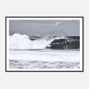 Fine Art Surf Print - Black and White Ocean Wave Framed Fine Art Photography Print - Surfing Wall Art - Coastal Wall Decor - Home Decor