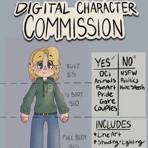Digital Character Commissions!