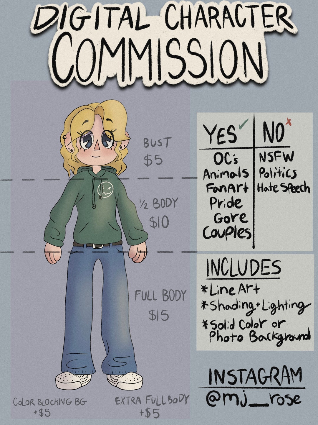 Digital Character Commissions! - Etsy