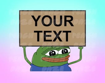 Custom Peepo Sign Twitch Emote: Personalized Animated Meme (gif)