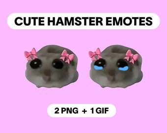 Cute Sad Hamster Animated Emotes | Twitch, YouTube, Discord (GIF, PNG)