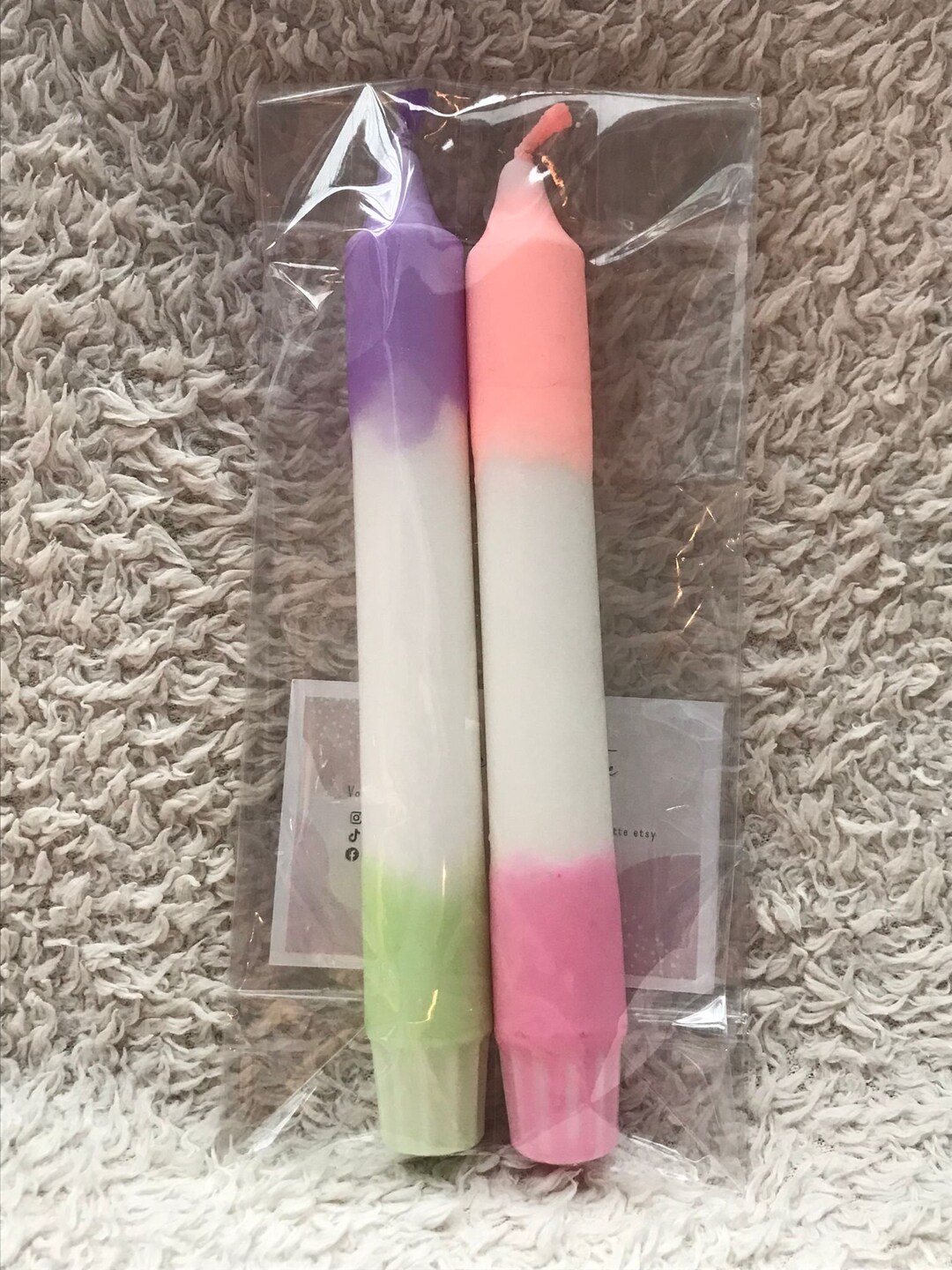 Dip Dye Candles Etsy