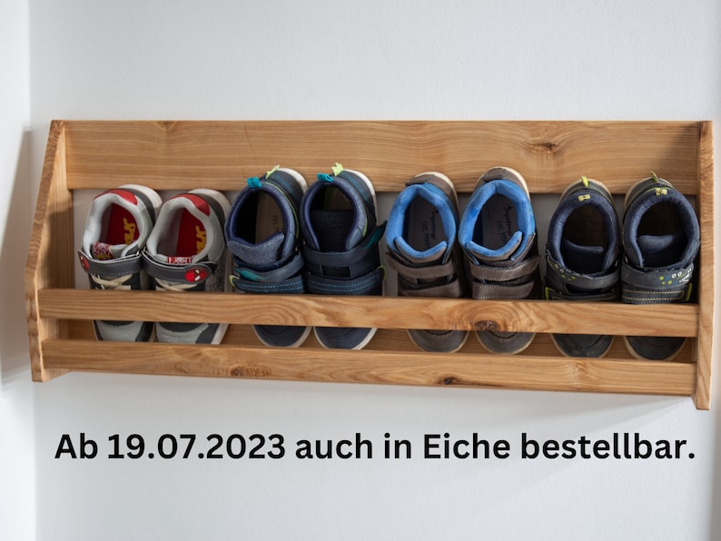 Schuhregal aus Holz Wand Schuhregal Schuhregal Wandmontage Wandschuhregal Schuhregal für Kinderschuhe Aufbewahrung für Schuhe Bild 2