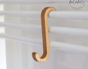 Handtuchhalter aus Holz Eiche | Holzhaken für Badezimmer und Heizkörper | Handtuchheizkörper Haken langlebig & stilvoll | Haken Badezimmer