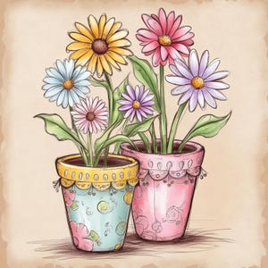 Shabby Chic Cute Flower Clipart Bundle/16 Watercolour JPGs Junk Journal/Scrapbooking/Card Making/Digital file/Printing paper/Printables/Shop