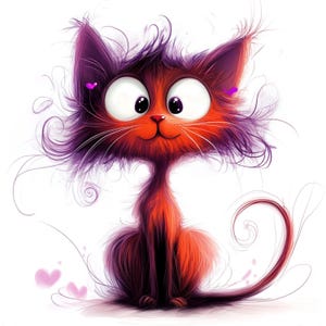 Paquete de imágenes prediseñadas de gato agotado, 10 archivos JPG de alta calidad, gato divertido, imágenes prediseñadas de acuarela, tarjetas de scrapbooking para diario basura, descarga digital 02
