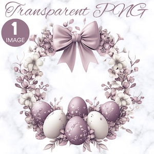 Clipart Couronne de printemps de Pâques, oeuf de Pâques Couronne des cliparts, une seule image, Couronne de printemps, PNG de haute qualité, clipart aquarelle, téléchargement numérique