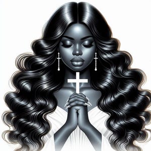 African American prayer clipart bundle for planners and scrapbooking