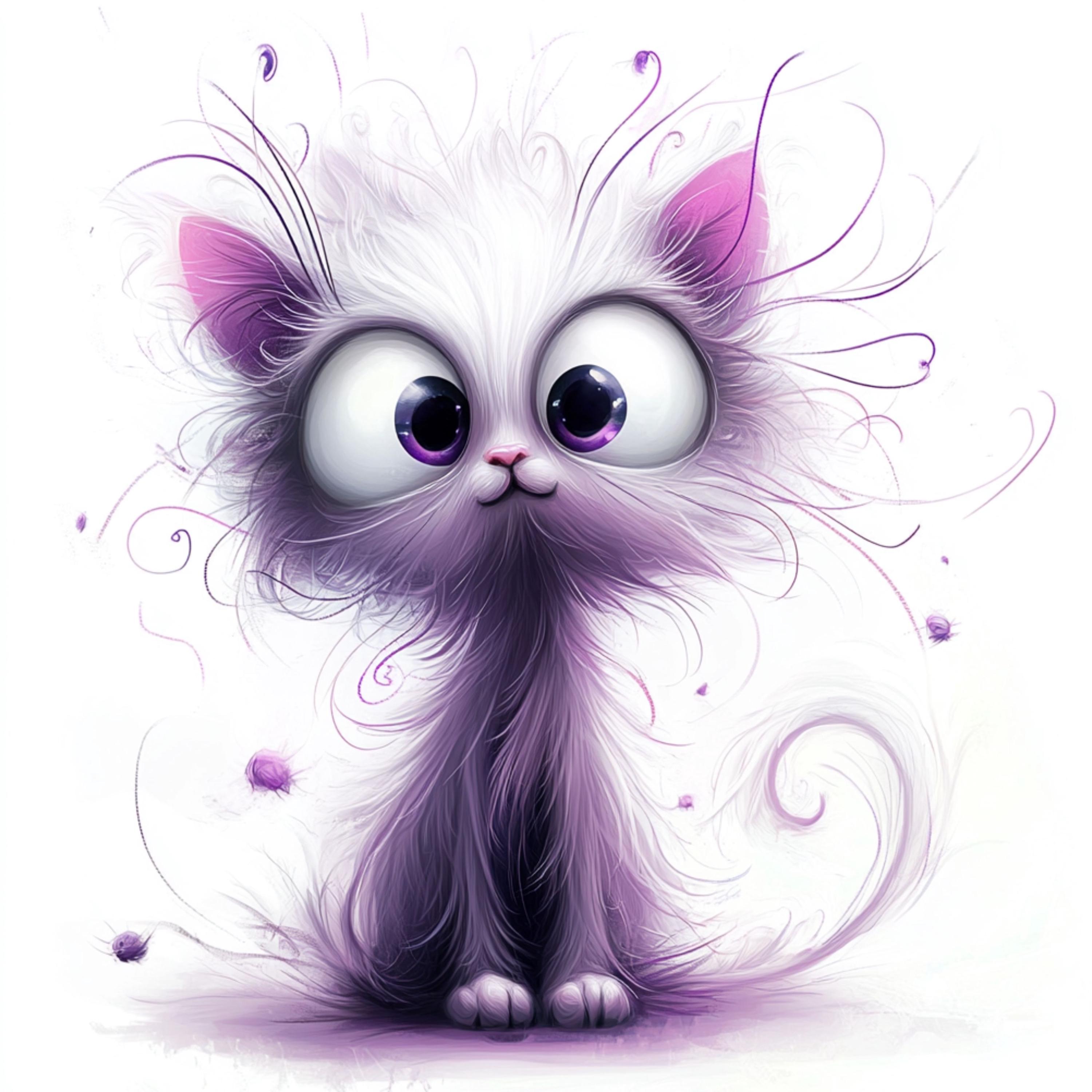 Frazzled Cat Clip Art Bundle, 10 High Quality JPGs, Funny Cat, Watercolor Clipart, Junk Journal Scrapbooking Card Making Digital Download 02