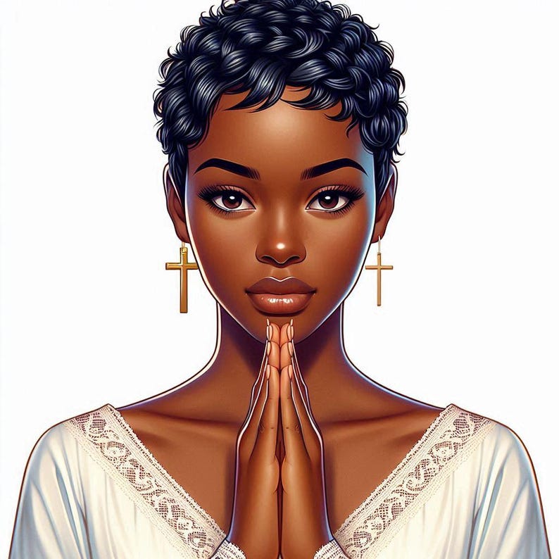 Prayer themed clipart for Christian planners, journals and scrapbooking