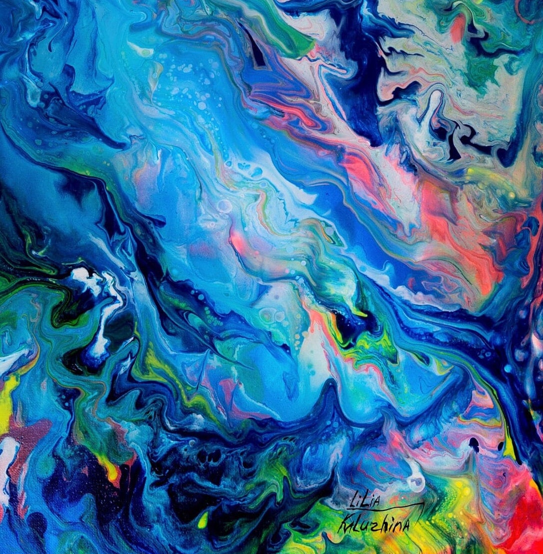 Blue Bird Acrylic Painting Watercolor Large Bird Painting - Etsy