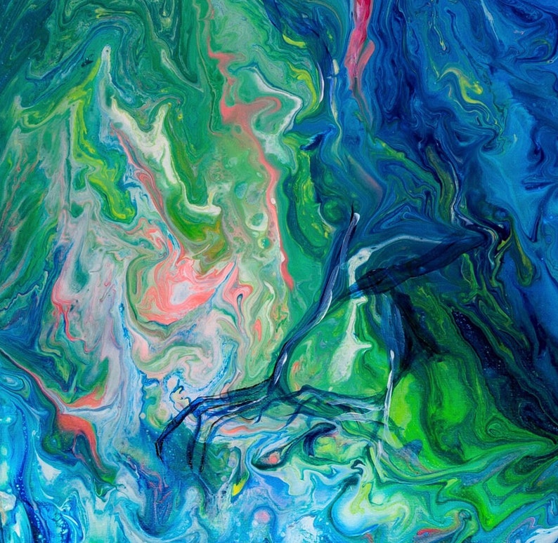 Blue Bird Acrylic Painting Watercolor Large Bird Painting - Etsy