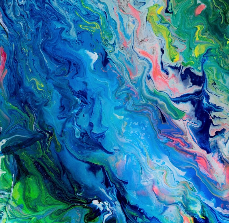 Blue Bird Acrylic Painting Watercolor Large Bird Painting - Etsy