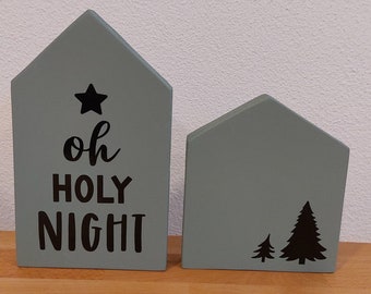 Deko Häuser aus Holz für Weihnachten / Merry Christmas / Deko Häuschen / Christmas Deko / Heilige Nacht / Holy Night / Geschenk Weihnachten