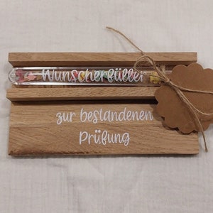Wunscherfüller * Geschenk zur bestandenen Prüfung* Geldgeschenk * Gutscheinverpackung  * Reagenzglas Verpackung  *